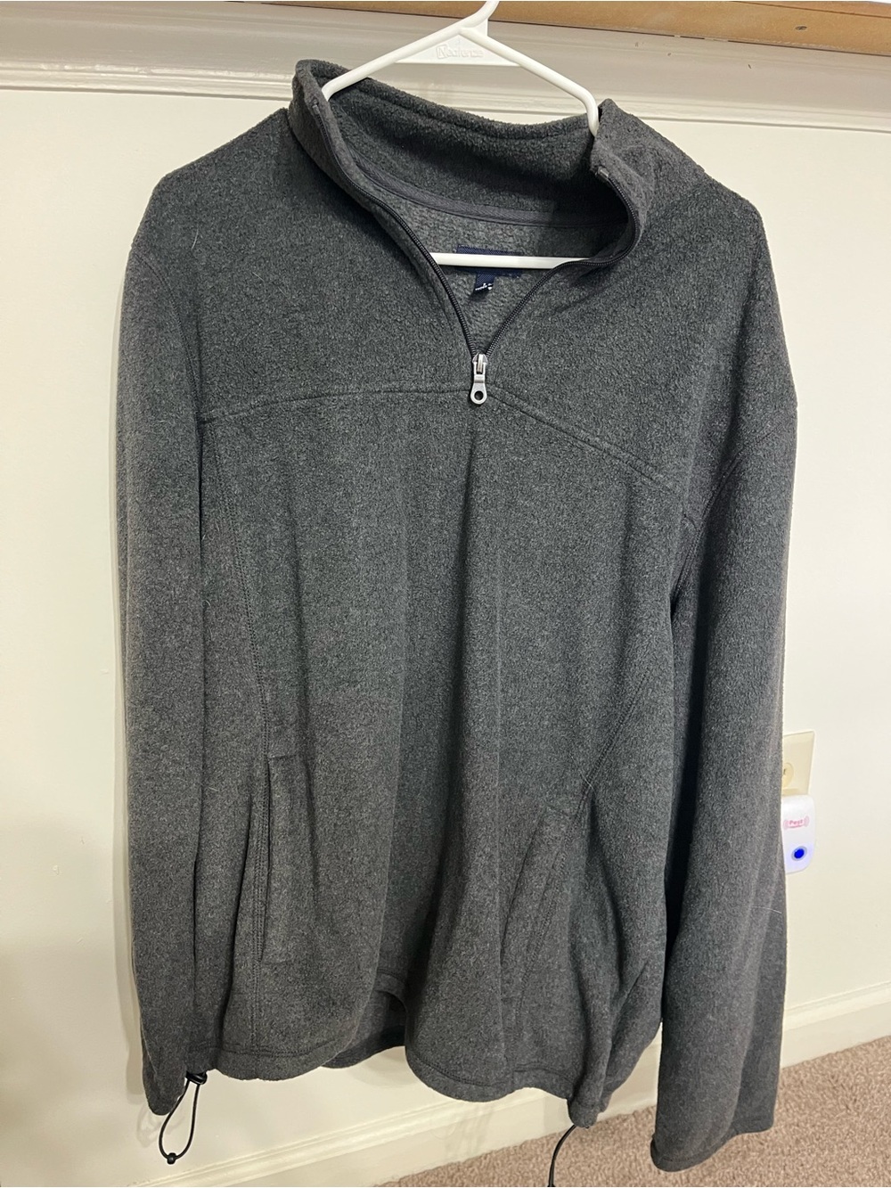 croft & barrow Dark Gray Quarter-Zip Fleece Pullover